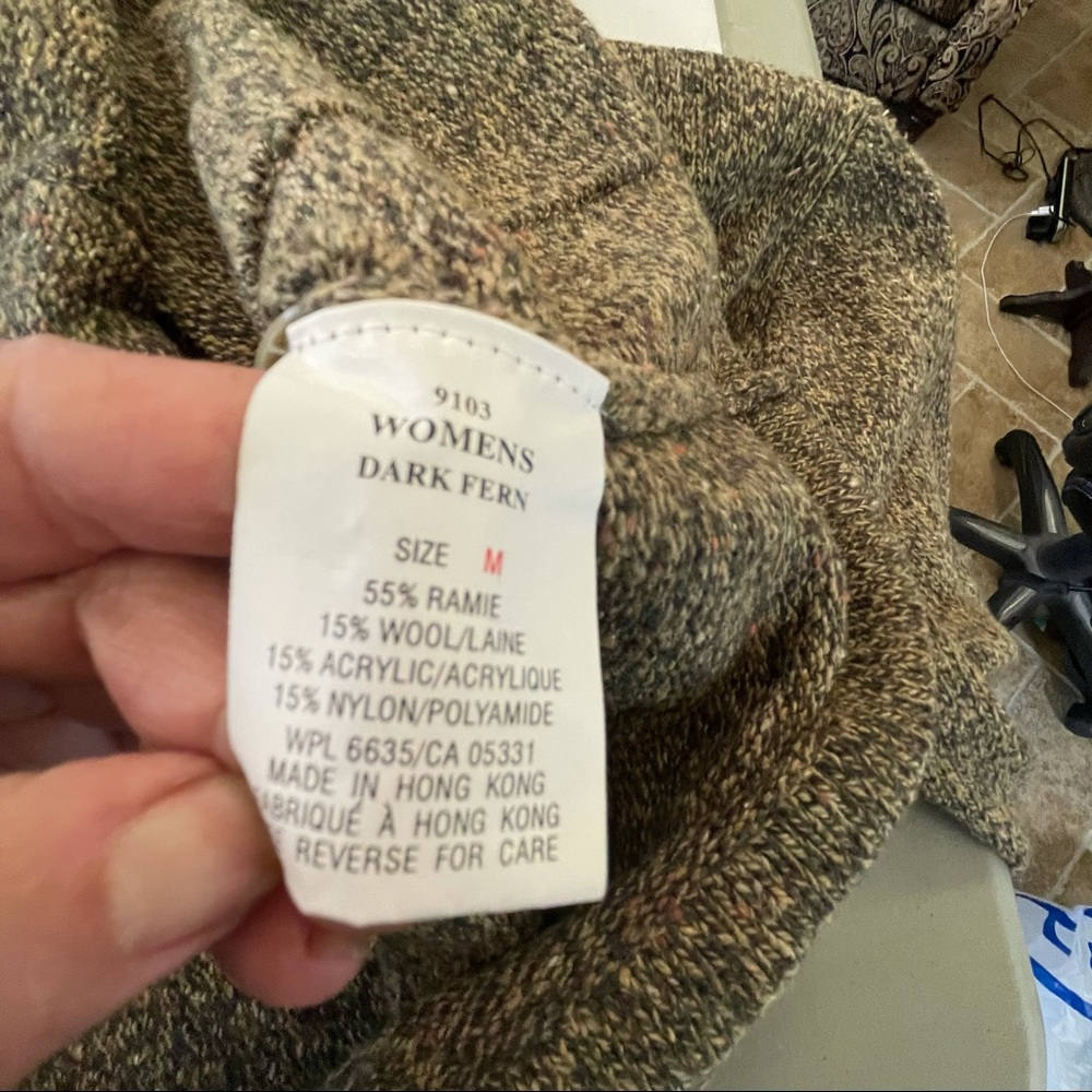 Woolrich Olive Green Marled Button-Up Cardigan - Picture 7 of 7